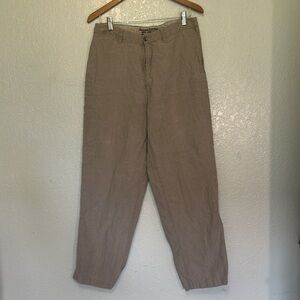 Banana Republic Irish Linen Relaxed Resort Pants 32 R